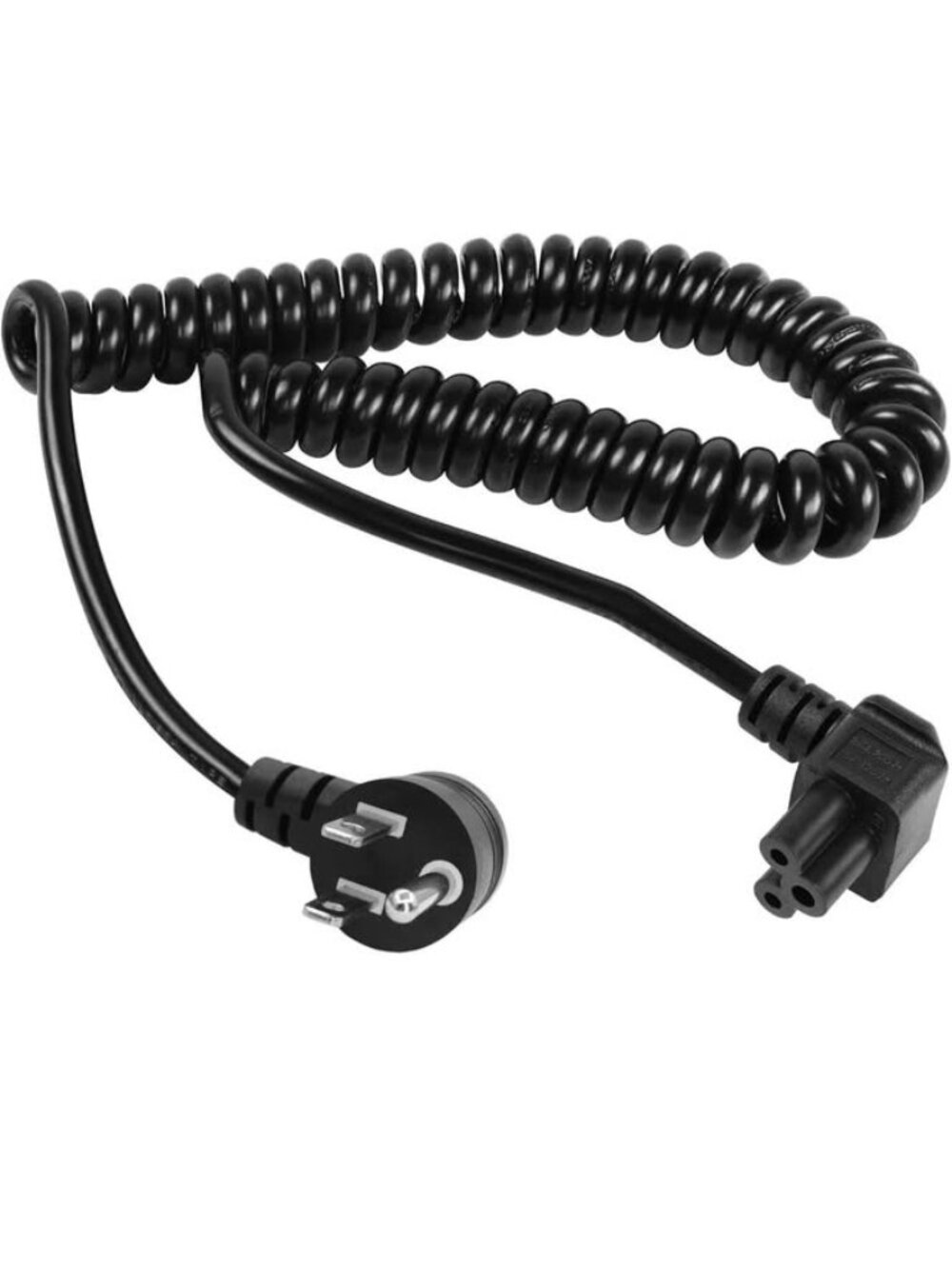 RIIEYOCA 90 Degree Right Angle Computer Power Coiled Cord